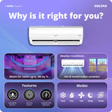 Voltas Split Air Conditioner, 1.5 Ton, 5 Star - 185INV Vertis Elite 2026 Model
