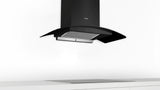 Bosch Series 4 90cm Wall-Mounted Chimney | 630 m³/hr Suction | Matt Black Finish | 65 dB Noise Level | Stainless Steel Body - DWHA98G60I