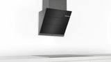 Bosch Series 4 60cm Wall-Mounted Chimney | 750 m³/hr Suction | Matt Black Finish | 64 dB Noise Level | Stainless Steel & Glass Body - DWKA68G60I