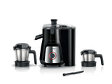 Bosch TrueMixx Pro 1000W Juicer Mixer Grinder (MJ8722A1KI), 2 Jars, Black