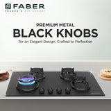 Faber 78 cm 4 Burner Built-in Gas Hob with Brass Burners, Auto Ignition & 8 mm Matt Finish – Hob Della HD784 CI AI