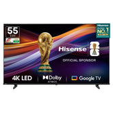 Hisense 139 cm (55 inches) E6N Series 4K Ultra HD Smart LED Google TV 55E6N (Black)