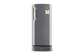 LG 185 L Single Door Refrigerator with Base Stand Drawer, Smart Inverter Compressor, Shiny Steel, 5 Star,(GLD1956ZAPZ)