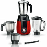 Bosch TrueMixx Pro MGM8842RIN 1000W Mixer Grinder with 4 Jars – Red & Dark Grey Metallic