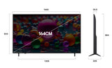 LG 65-inch (164 cm) 4K Ultra HD AI Smart TV (UA8300, 2025) | α7 AI Processor Gen8 | Filmmaker Mode | Dolby Atmos