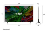 LG 65 Inch (164 cm) QNED MiniLED 4K Smart TV (2025 Model, 8GA Series, α8 AI Processor Gen2, AI Picture Pro, Dolby Vision & Atmos, Filmmaker Mode)