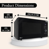 LG 28 L Wi-Fi Enabled Charcoal Convection Healthy Microwave Oven (MJEN286UFW, Black, Diet Fry)