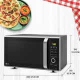 LG 28 L Charcoal Convection Microwave Oven (MJ2887BFUM, Black, with 360° Motorised Rotisserie & Charcoal Lighting Heater with 10 years warranty)