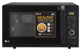 LG 28 L Charcoal Convection Microwave Oven with 301 Auto Cook Menu, Floral Black(MC3286BLU)