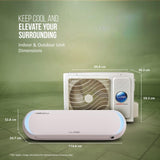 Lloyd Stellar Art 1.5Ton 5 Star Wi-Fi Inverter Split AC (6 in 1 Expandable,Mood Lighting, In-Built Air Purifier, Direct Voice Command, White & Blush Pink, New Launch GLS18V5FWLGT)