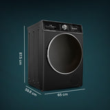 IFB 8.5 Kg / 6.5 Kg / 2.5 Kg 5 Star, Front Load 3-In-1, AI Powered, Fully Automatic Washer Dryer Refresh (2023 Model, Laundrimagic, Executive ZXB, 9 Swirl Wash, Eco Inverter Technology, Black)