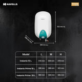 Havells Instanio Prime 15L Storage Water Heater(Geyser)|Faster Heating|Safer to use|Saves electricity|Engineered for Hard Water|Color Changing LED Indicator|Anti Rust Tank|Heavy Duty Heating Element