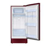 Samsung 189L 5 Star Inverter Direct-Cool Single Door Refrigerator (RR21C2H25RZ/HL,Midnight Blossom Red) Base Stand Drawer ,Free 1 Year Extended warranty