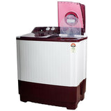 Voltas Beko 10 Kg 5 Star Semi Automatic Top Load Washing Machine WTT10/UCABRSSWH4PTD, Burgundy)