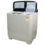 Godrej 12 Kg 5 Star Semi-Automatic Top Load Washing Machine with tinted toughened glass & soft close lids (2024 Model, WS EDGE UNO 120 5.0 TB4 MIGR, Aqua Power Pulsator, Mist grey)