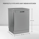 Voltas Beko 14 Place Settings Dishwasher (DF14S3, Silver)