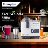 Crompton Fresh mix prima 500 W Juicer Mixer Grinder (ACGJMG-FRSHMX PRM | 2 Jars | White, Blue)