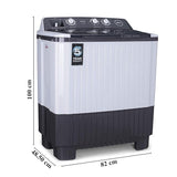 Godrej 7 Kg Semi-Automatic Top Loading Washing Machine (WSAXIS 70 5.0 SN2 T GR, Grey)