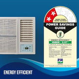 Lloyd 1.0 Ton 2 Star Fixed Speed Window AC (Copper, White with Silver Deco Strip, GLW12C2YWSEW)