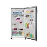 Haier 185L 1 Star Direct Cool Single Door Refrigerator | Toughened Glass Shelves | Large Veg Box | Fast Ice Making | Longer Cooling Retention | Easy Clean Back (HRD-2061SMA-N, Moon Silver)