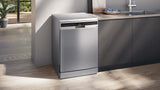 Siemens iQ700 15 Place Settings Free-Standing Dishwasher 60 cm Silver Inox with Zeolith Drying, Home Connect and varioSpeed Plus - SN27ZI00VI
