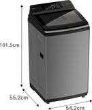 Bosch Series 2 8 kg Fully Automatic Top Load Washing Machine 680 RPM Grey with Anti-Tangle Technology - WOE800D0IN