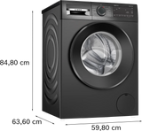 Bosch Series 6 12 kg Front Load Washing Machine 1400 RPM Cast Iron Grey with SilentPowerDrive - WGA2740RIN