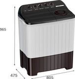 Bosch Series 2 Semi-Automatic Top Loader Washing Machine 7 kg 1300 RPM - WJP70AU0IN