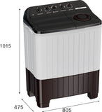 Bosch Series 2 Semi-Automatic Top Loader Washing Machine 8 kg 1300 RPM - WJP80AU0IN