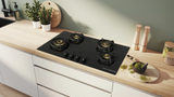 Bosch Series 8 90 cm 4-Burner Gas Hob 8 mm Toughened Glass Black - PRH9O6T20I