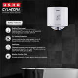 Usha Cylandra 35L Storage Water Heater (White)