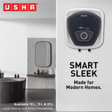 USHA AquaBuddy Neo Geyser 15 Litre 5 Star BEE Rating | Copper Heating Element | Storage Water Heater with Anti-Rust Protection