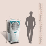 Crompton Ozone 88 Litres Desert Air Cooler for home | Large & Easy Clean Ice Chamber | 4-Way Air Deflection | High Density Honeycomb Pads | Everlast Pump