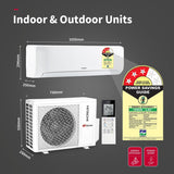 Hitachi 1.5 Ton Class 3 Star Long Air Throw Fixed Split AC (100% Copper, 4-Way Swing, Dust Filter, 3200FL RAS.B318PCAIBA1, White)
