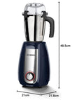 Bosch MGM6642DIN TrueMixx Style 750W Mixer Grinder (Blue)