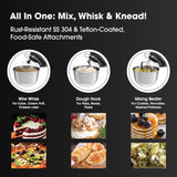 Havells Crescent 1100W Stand Mixer | 5.5L Stainless Steel Bowl | 6 Speed + Pulse Function