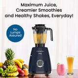 Crompton Ameo Pro 750W 4 Jar | Mixer Grinder | MaxiGrind | Motor Vent-X Technology |3 Stainless Steel Jars and 1 Juicer Jar | Black & Blue