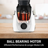 Crompton Duroelite 1000 watts 3 jar | Mixer Grinder | 100% copper motor | Ball bearing | Metal jar base | LED speed indicator | Lid lock design | Black and white