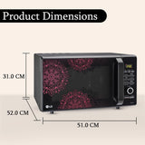 LG 28 L Convection Microwave Oven (MC2887BIUM, Black, Heart Friendly Recipes, 360° Motorised Rotisserie)