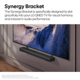 LG New Launch Soundbar SQ70TY,400W,3.1.1Ch,Dolby Atmos & DTS: X,Hi-Res Audio,Center Up-Firing Speaker,AI Sound Pro,Wow Synergy,Wireless Subwoofer,QNED Matching Bracket Inside(2024 QNED TV),Black