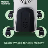 Morphy Richards OFR 13F 13-Fin Oil Filled Radiator Room Heater | 2900W (2500W + 400W PTC Fan) | Adjustable Thermostat, Safety Shut-Off, Castor Wheels | White