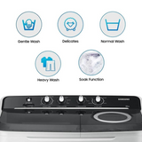 Samsung 9 kg, 5 star, Semi-Automatic Top Load Washing Machine (WT90C4260GG/TL, Air Turbo Drying, Light Gray)
