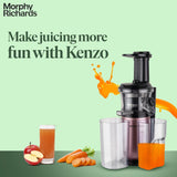 Morphy Richards Kenzo Cold Press Slow Juicer 150W | Powerful DC Motor|60 RPM for Maximum Juice Retention | Stainless Steel | Separate Juice & Pulp Containers| Reverse Function|2-Yr Warranty【Rose Gold】