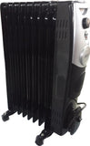USHA OFR 4209 F PTC 2400W Oil Filled Radiator Room Heater with 09 Fins, 3 Heat Settings, Adjustable Thermostat, Built-in Fan, Overheat & Tip-Over Protection (Black)