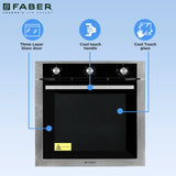 Faber 80 L Built-in Electric Oven with 4 Cooking Functions, Mechanical Timer & Fan-Assisted Heating - FBIO 80L 4F