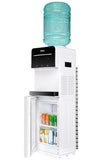 Haier Hot, Cold, Normal Water Dispenser with Cooling Cabinet, Floor Standing Water Dispenser, Digital Display, Anti-Rodent, Child Lock Safety, Anti Corrosive, (Black & White) Pro Series
