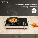 Lifelong LLIRC001 2000W Infrared Induction Stove with Digital Display, Auto Shut-Off & Voltage Protection