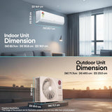 LG 3 Star (1.0) Split AC, AI Convertible, Auto Clean, Gold Fin+, Diet Mode+, Viraat Mode, 3.3 kW, 2026 Model,(AS-Q12CNXE)