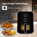 Havells Prolife VISTA 4.2L Air Fryer (GHCAFSRK135) – Aero Crisp Technology, Non-Stick Basket, Black