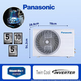 Panasonic 1.5 Ton 5 Star Wi-Fi Inverter Smart Split AC (Copper Condenser, 7 in 1 Convertible with True AI Mode, 4 Way Swing, PM 0.1 Air Purification Filter, CS/CU-VU18AKYF, White)